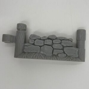 Fisher Price Little People Gray Stone Wall Fence Farm - Replacement Piece - 1